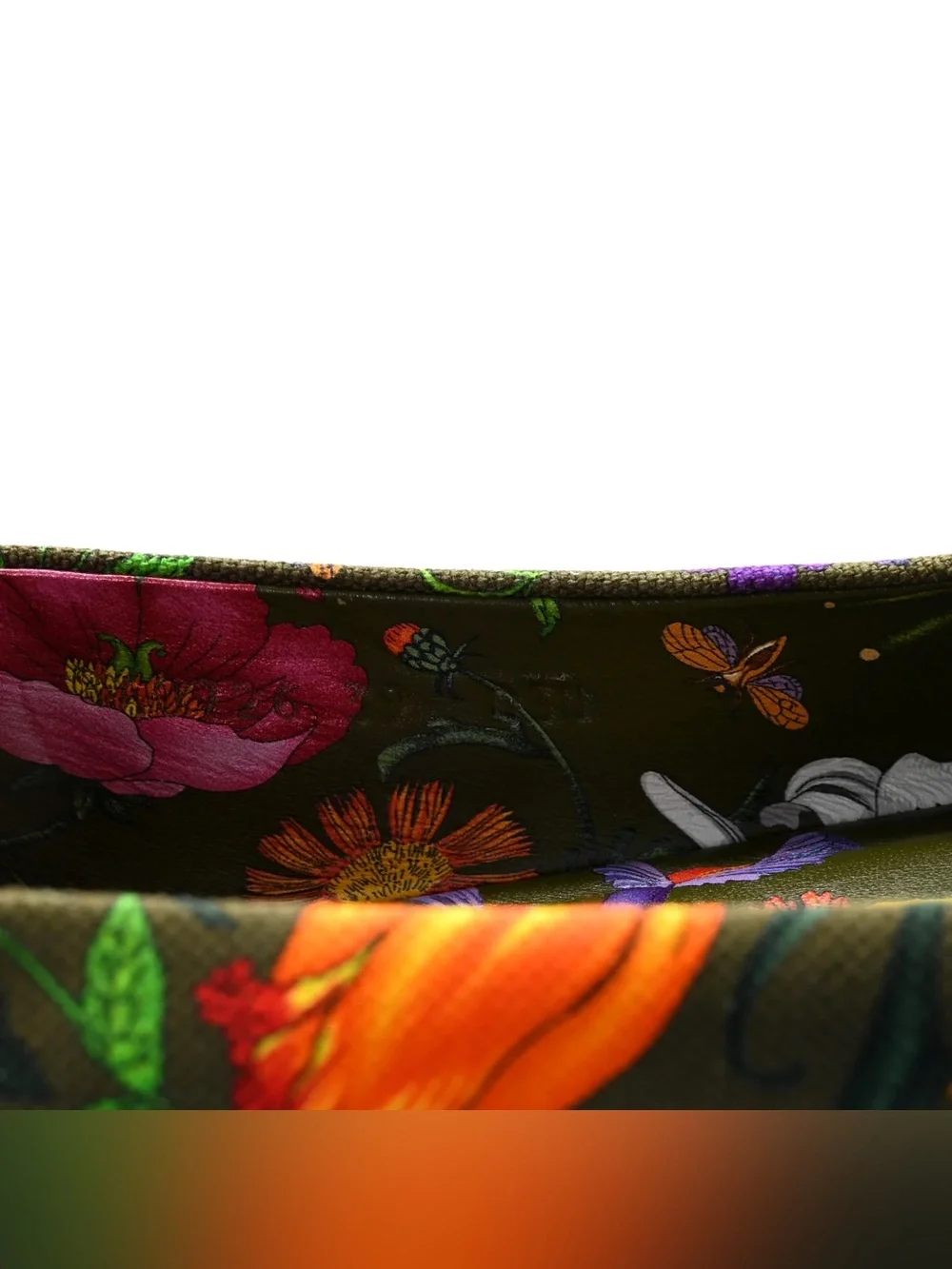 GUCCI Sepang Flora Leather Canvas GG Marmont Ballerina Flats 38.5